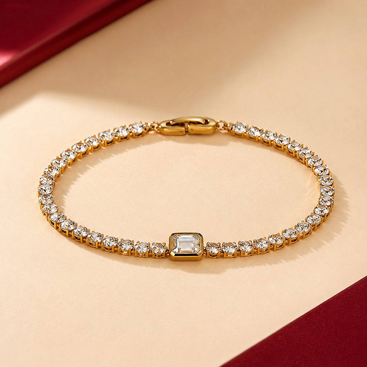 Emerald Cut Tennis Bracelet