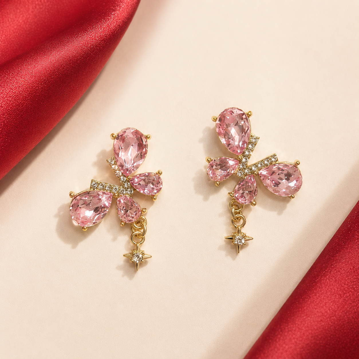Celestial Crystal Cluster Drop Earrings