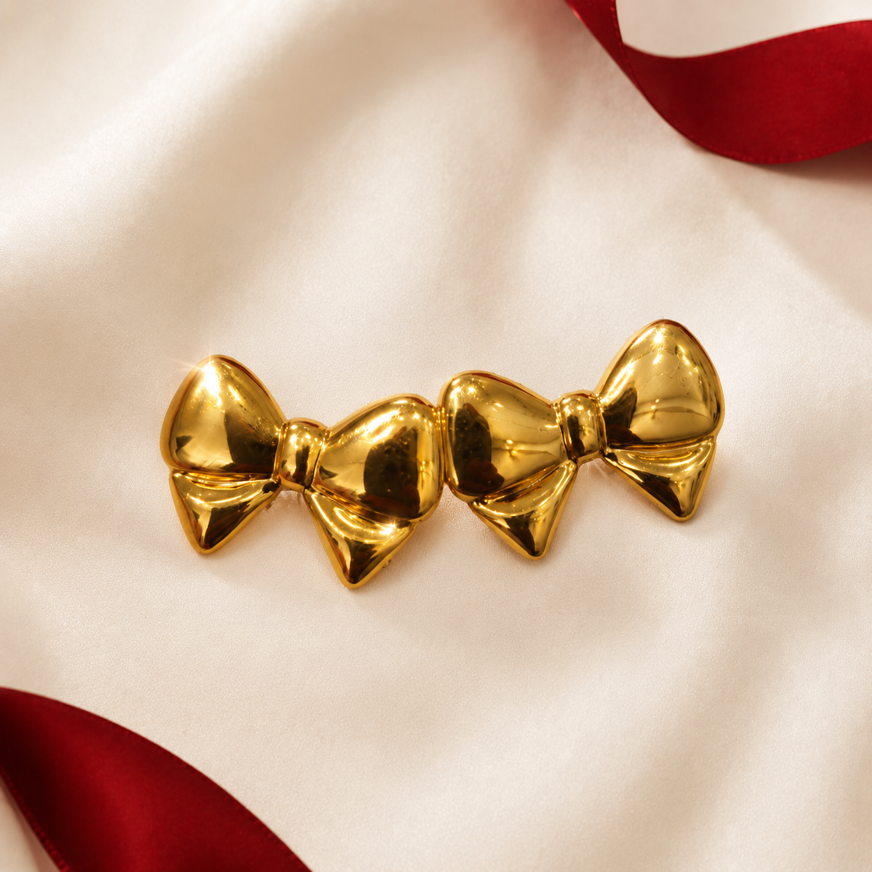 Puffy Bow Stud Earrings