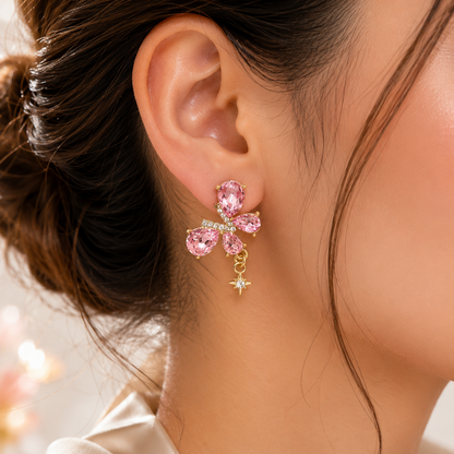 Celestial Crystal Cluster Drop Earrings